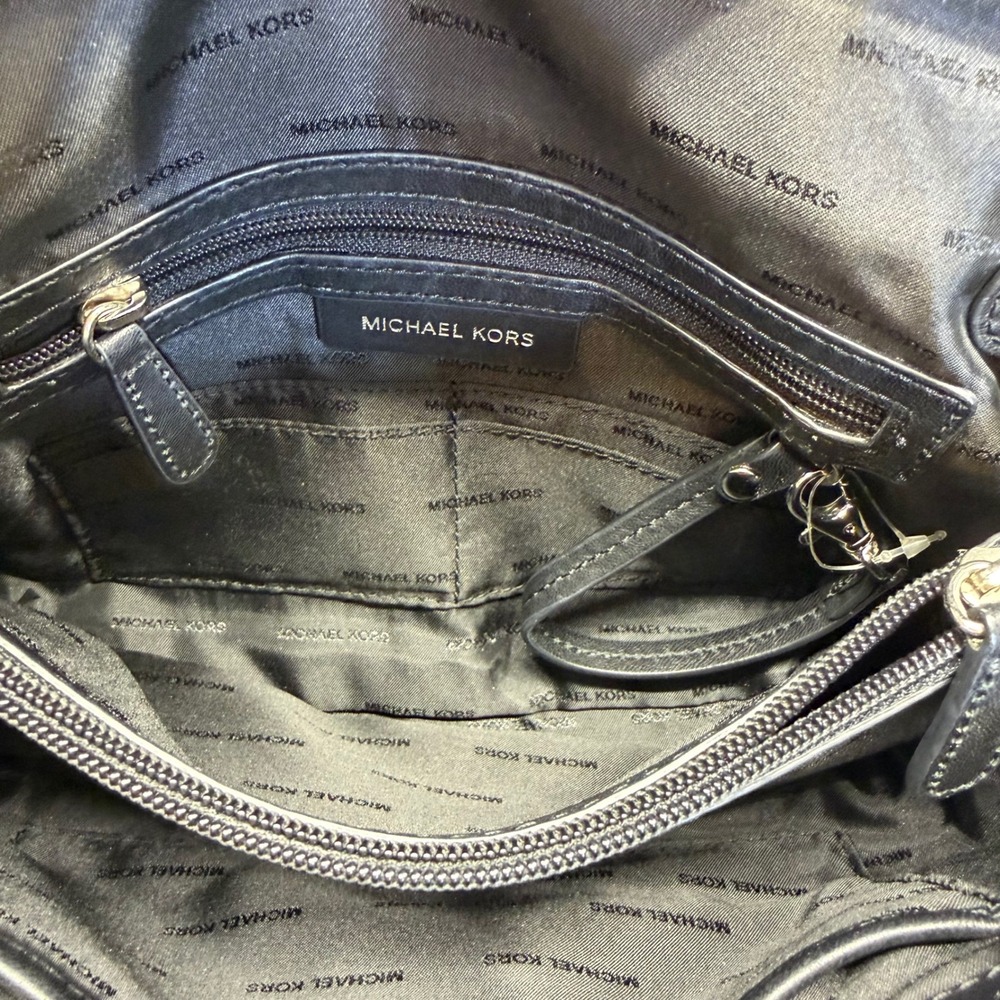 Michael Kors Sloan Large Quilted Leather Chain Shoulder Bag Black Lucury - Picture 9 of 12